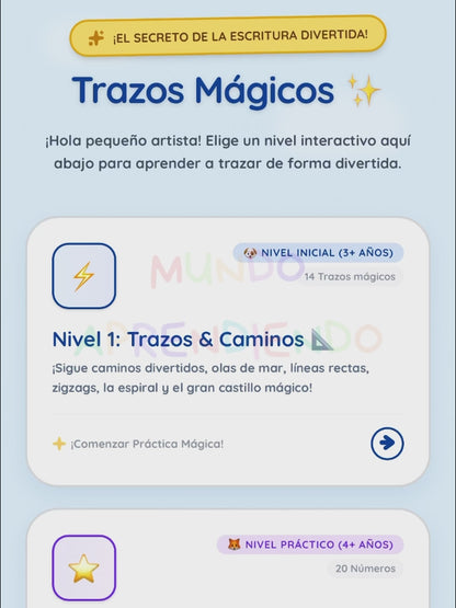 App Trazos Mágicos de Mundo Aprendiendo